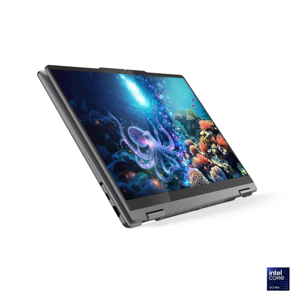 Prenosnik Lenovo 35,5 cm (14,0") Yoga 7 2-in-1 1920x1200 OLED na dotik 400nit Ultra 5-226V/16GB/512GB/BL/AI Chip: 40 TOPs/ALU/Intel Arc 130V/Win11Home (83JQ00EFSC) Prenosnik Lenovo 35,5 cm (14,0") Yoga 7 2-in-1 1920x1200 OLED na dotik 400nit Ultra 5-226V/16GB/512GB/BL/AI Chip: 40 TOPs/ALU/Intel Arc 130V/Win11Home (83JQ00EFSC)