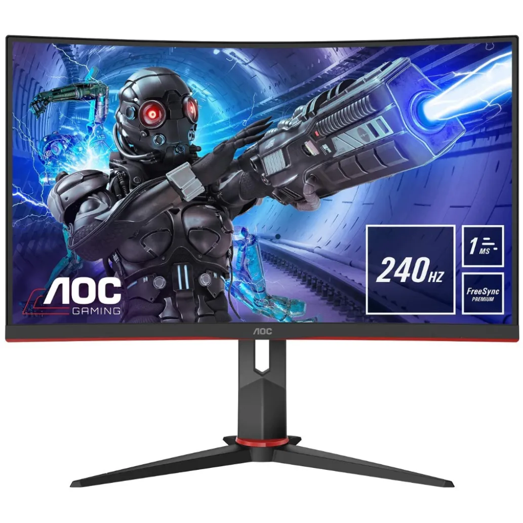 Monitor AOC 81,3 cm (32,0") C32G2ZE 1920x1080 Curved Gaming 240Hz VA 0,5ms 2xHDMI DisplayPort 3H DCI-P3-96% FreeSync Premium Monitor AOC 81,3 cm (32,0") C32G2ZE 1920x1080 Curved Gaming 240Hz VA 0,5ms 2xHDMI DisplayPort 3H DCI-P3-96% FreeSync Premium