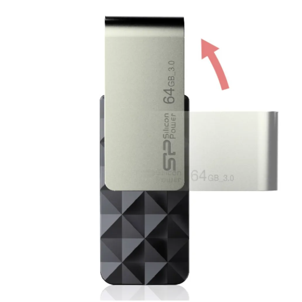 Spominski ključek 32GB USB 3.0 SiliconPower Blaze B30 - plastičen/vrtljiv/črn (SP032GBUF3B30V1K) Spominski ključek 32GB USB 3.0 SiliconPower Blaze B30 - plastičen/vrtljiv/črn (SP032GBUF3B30V1K)