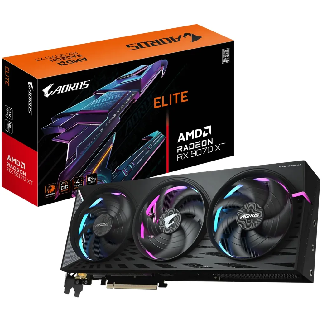 Grafična kartica AMD RX9070 XT GigaByte AORUS Elite - 16GB GDDR6 | 2xDisplayport 1.4a 2xHDMI 2.1 (GV-R9070XTAORUS E-16GD) Grafična kartica AMD RX9070 XT GigaByte AORUS Elite - 16GB GDDR6 | 2xDisplayport 1.4a 2xHDMI 2.1 (GV-R9070XTAORUS E-16GD)