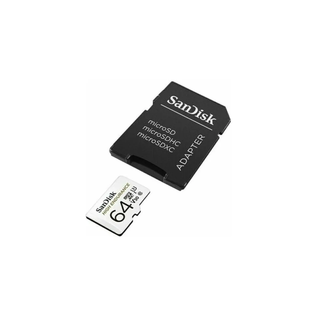 Spominska kartica microSDXC 64GB Sandisk High Endurance 100MB/s/40MB/s U3 V30 UHS-I +adapter (SDSQQNR-064G-GN6IA) Spominska kartica microSDXC 64GB Sandisk High Endurance 100MB/s/40MB/s U3 V30 UHS-I +adapter (SDSQQNR-064G-GN6IA)