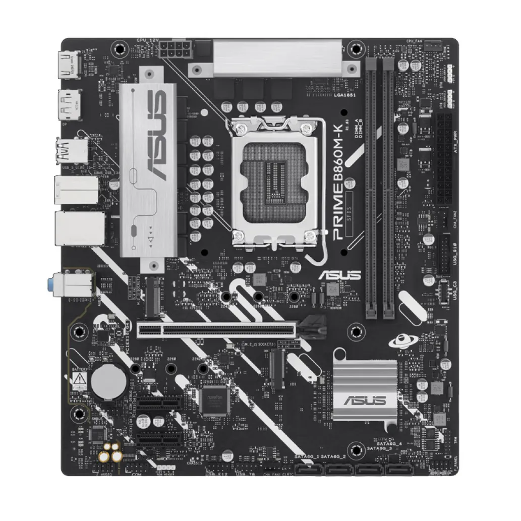 Osnovna plošča LGA1851 Asus PRIME B860M-K microATX 1xHDMI 1xDisplayPort Osnovna plošča LGA1851 Asus PRIME B860M-K microATX 1xHDMI 1xDisplayPort