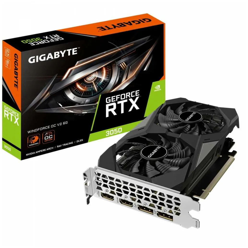 Grafična kartica nVidia RTX3050 GigaByte Windforce OC V2 - 6GB GDDR6 (GV-N3050WF2OCV2-6GD) Grafična kartica nVidia RTX3050 GigaByte Windforce OC V2 - 6GB GDDR6 (GV-N3050WF2OCV2-6GD)