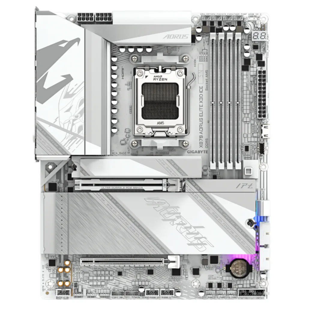 Osnovna plošča AM5 GigaByte AORUS Elite X3D ICE ATX HDMI Osnovna plošča AM5 GigaByte AORUS Elite X3D ICE ATX HDMI