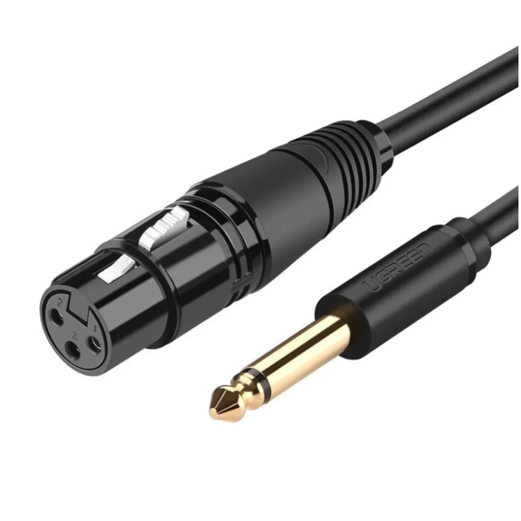 Kabel XLR za mikrofon ž/m 3,0m Ugreen 6.35 mm jack (AV131) Kabel XLR za mikrofon ž/m 3,0m Ugreen 6.35 mm jack (AV131)