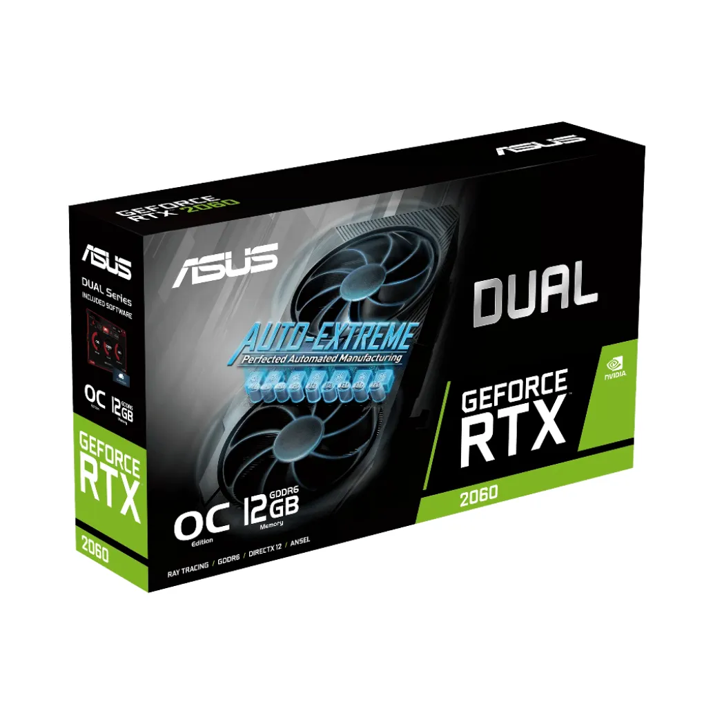 nVidia RTX2060 ASUS DUAL OC 12GB GDDR6 EVO 1xDP 1.4a 1xDVI-D 2xHDMI 2.0b nVidia RTX2060 ASUS DUAL OC 12GB GDDR6 EVO 1xDP 1.4a 1xDVI-D 2xHDMI 2.0b