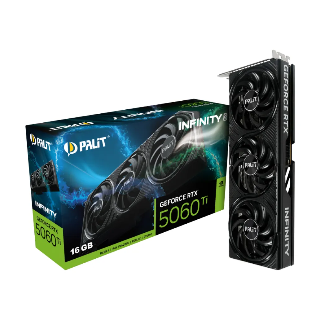 Grafična kartica nVidia RTX5060Ti Palit Infinity 3 - 16GB GDDR7 (NE7506T019T1-GB2061S) Grafična kartica nVidia RTX5060Ti Palit Infinity 3 - 16GB GDDR7 (NE7506T019T1-GB2061S)