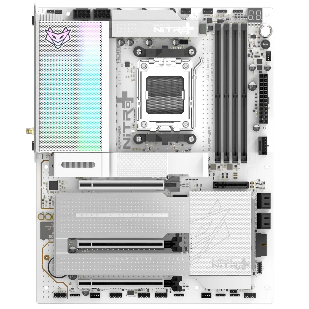 Osnovna plošča AM5 Sapphire Nitro+ X870EA PhantomLink Polar Edition ATX HDMI Osnovna plošča AM5 Sapphire Nitro+ X870EA PhantomLink Polar Edition ATX HDMI