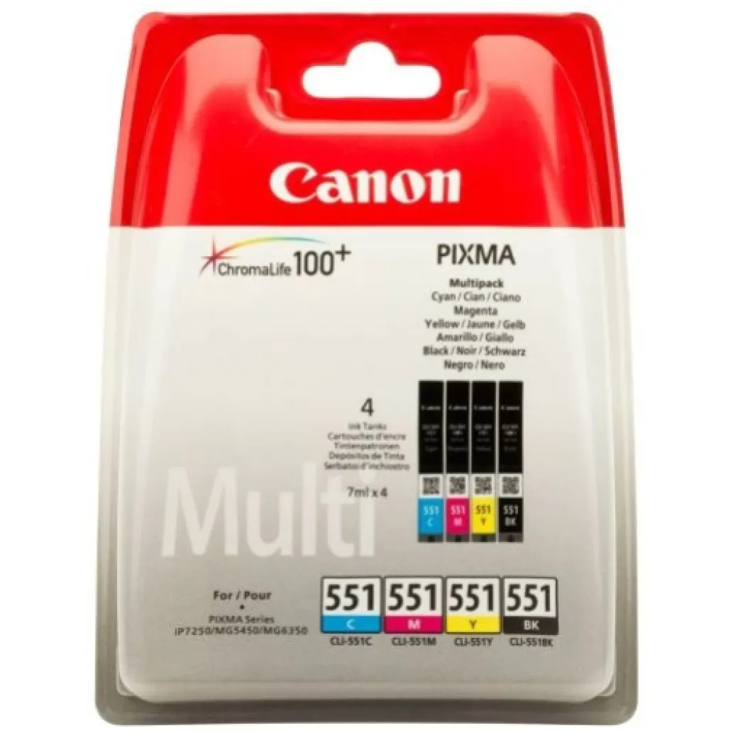 KART CANON CLI-551 C/M/Y/BK MultiPack (6509B009AA) KART CANON CLI-551 C/M/Y/BK MultiPack (6509B009AA)