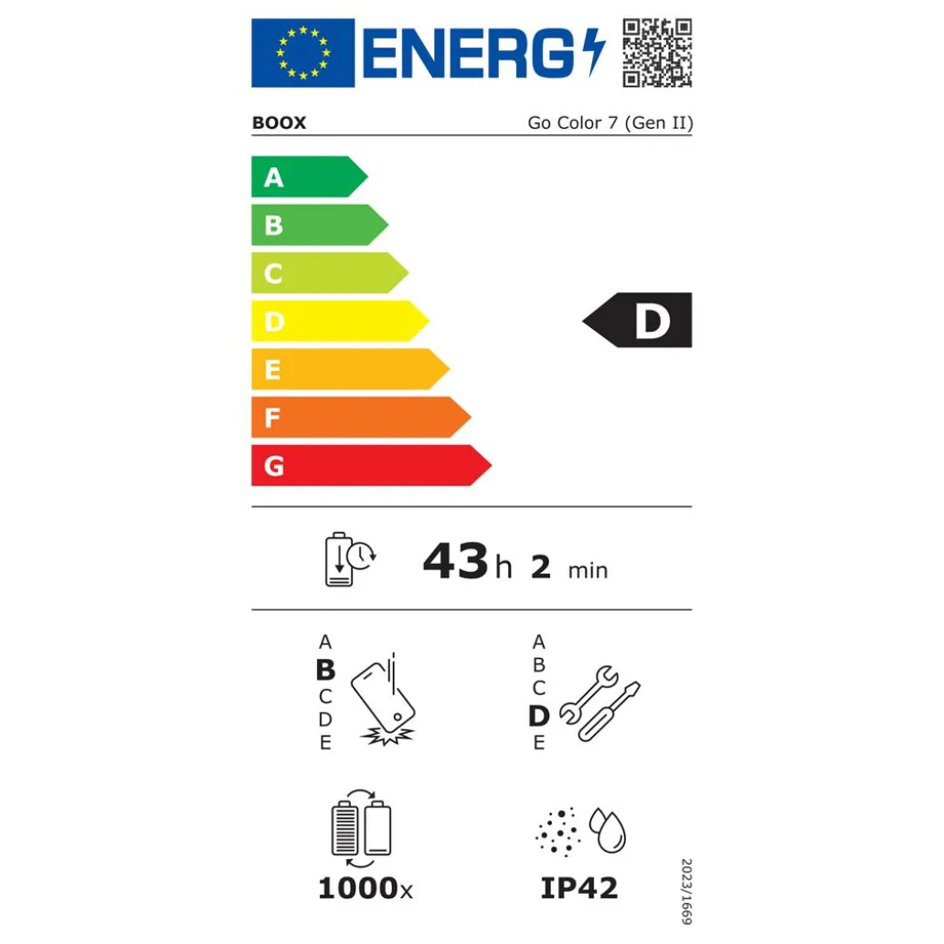 E-bralnik/tablični računalnik 17,78 cm (7") Onyx Boox GO Color 7 Gen II 6GB/64GB Android 13 Wi-Fi BT USB-C microSD črn E-bralnik/tablični računalnik 17,78 cm (7") Onyx Boox GO Color 7 Gen II 6GB/64GB Android 13 Wi-Fi BT USB-C microSD črn