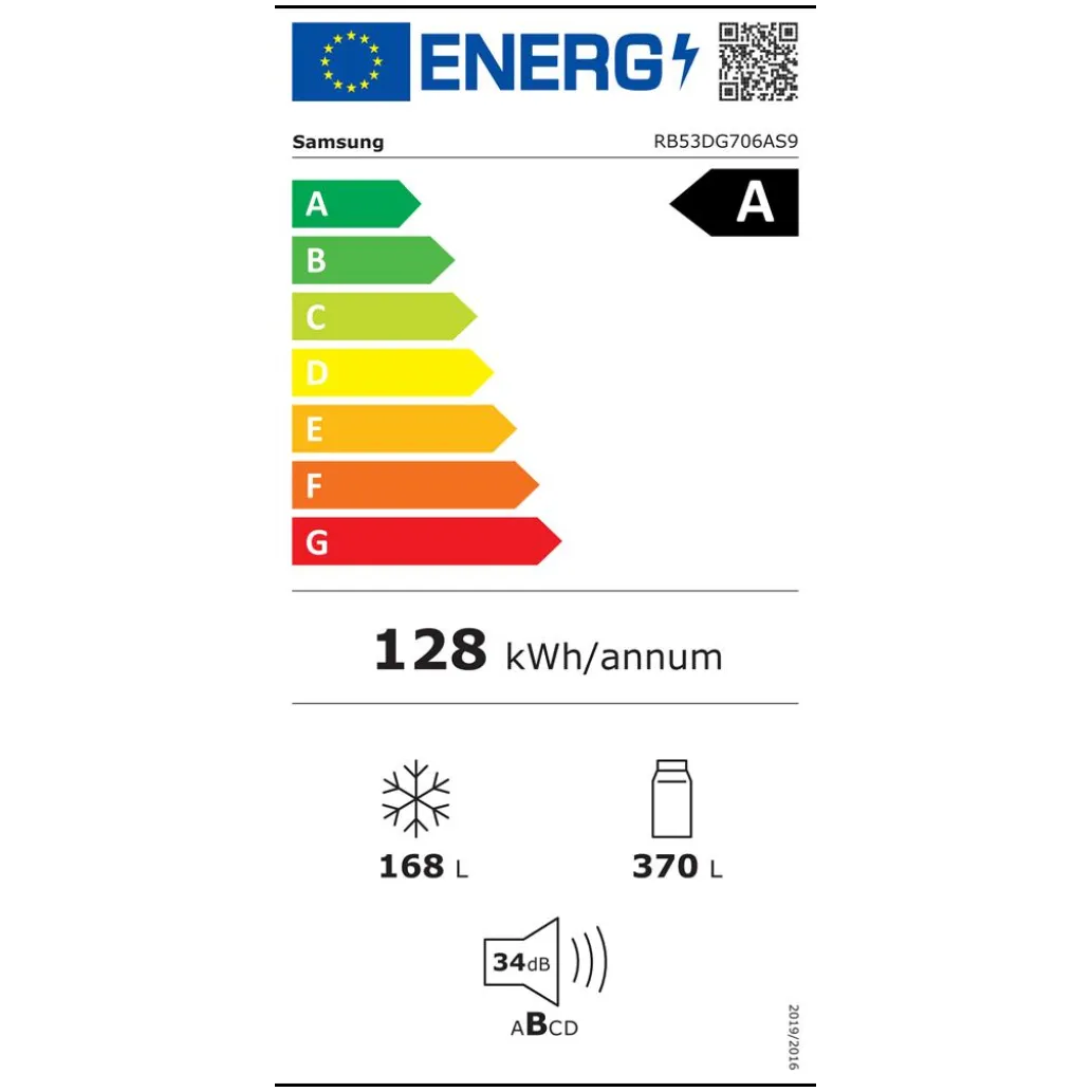 Hladilnik Samsung RB53DG706CS9EO 538 199 kWh 35dB Hladilnik Samsung RB53DG706CS9EO 538 199 kWh 35dB
