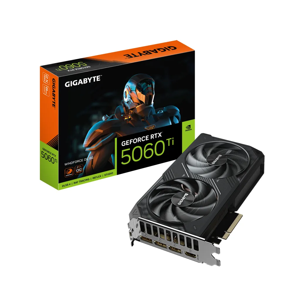 Grafična kartica nVidia RTX5060Ti GigaByte Windforce OC - 8GB GDDR7 (GV-N506TWF2OC-8GD) Grafična kartica nVidia RTX5060Ti GigaByte Windforce OC - 8GB GDDR7 (GV-N506TWF2OC-8GD)