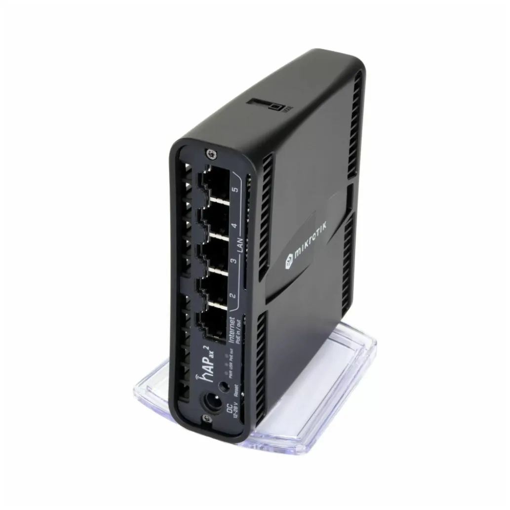 Usmerjevalnik brezžični Mikrotik AX hAP ax2 WiFi6 802.11ax AX1200 867Mbit/s dualband pasivni PoE 5xLAN 1x notranja antena (C52iG-5HaxD2HaxD-TC) Usmerjevalnik brezžični Mikrotik AX hAP ax2 WiFi6 802.11ax AX1200 867Mbit/s dualband pasivni PoE 5xLAN 1x notranja antena (C52iG-5HaxD2HaxD-TC)