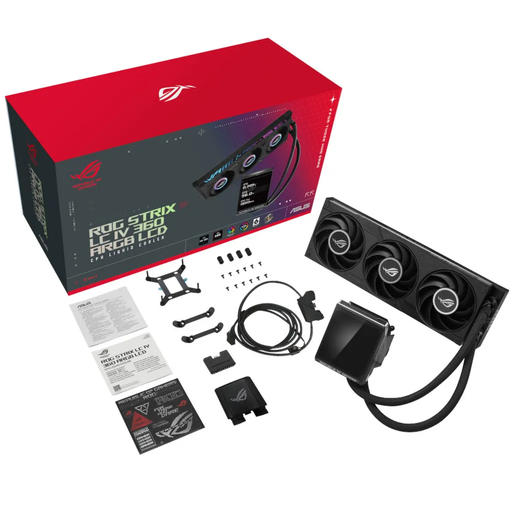 Vodno hlajenje Asus ROG STRIX LC IV LCD - 360mm ARGB črna (90RC01M1-B0EAY0) Vodno hlajenje Asus ROG STRIX LC IV LCD - 360mm ARGB črna (90RC01M1-B0EAY0)