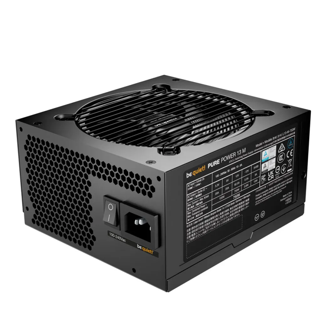 Napajalnik - 750W be quiet! Pure Power 13 M 80Plus Gold 94% ATX 12V V3.1 Modular 120mm (BP026EU) Napajalnik - 750W be quiet! Pure Power 13 M 80Plus Gold 94% ATX 12V V3.1 Modular 120mm (BP026EU)
