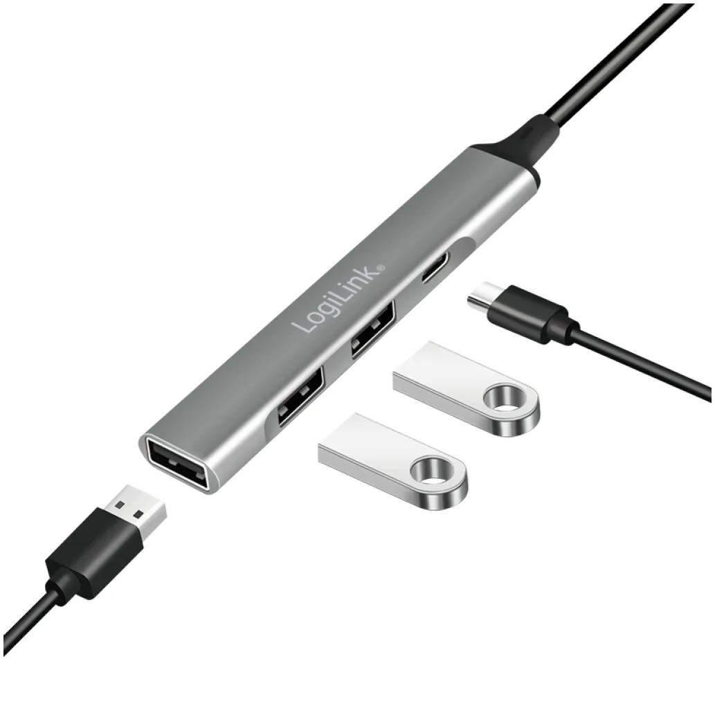HUB USB-C => 3xUSB-A 2.0 1xUSB-C 3.2Gen Logilink (UA0416) HUB USB-C => 3xUSB-A 2.0 1xUSB-C 3.2Gen Logilink (UA0416)