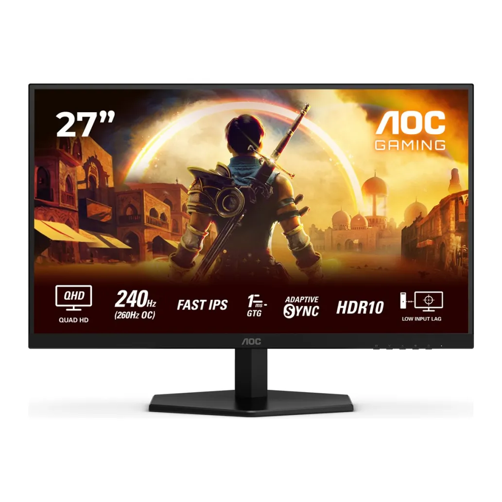 Monitor AOC 68,6 cm (27,0") Q27G42ZE 2560x1440 Gaming 260Hz-OC Fast-IPS 0,3ms HDMI DisplayPort DCI-P3-95% AdaptiveSync HDR10 G4 Monitor AOC 68,6 cm (27,0") Q27G42ZE 2560x1440 Gaming 260Hz-OC Fast-IPS 0,3ms HDMI DisplayPort DCI-P3-95% AdaptiveSync HDR10 G4