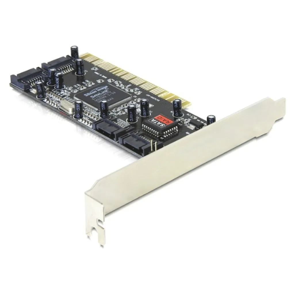 Kontroler PCI => 4x SATA (1,5Gb/s) Delock 70154, Raid 0,1 (70154) Kontroler PCI => 4x SATA (1,5Gb/s) Delock 70154, Raid 0,1 (70154)