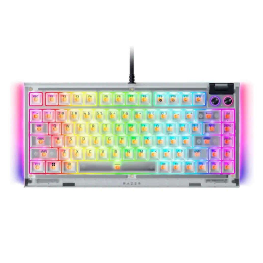 Mehanska Tipkovnica USB Razer BlackWidow V4 75% Phantom White US | bela RGB (RZ03-05003500-R3M1) Mehanska Tipkovnica USB Razer BlackWidow V4 75% Phantom White US | bela RGB (RZ03-05003500-R3M1)