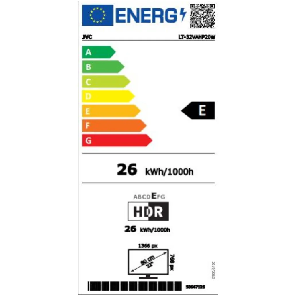 TV sprejemnik JVC 32,0" 81,3 cm LT-32VAHP20W 1366x768 LED Android 3xHDMI 50Hz Integrirana baterija za 3-4h TV sprejemnik JVC 32,0" 81,3 cm LT-32VAHP20W 1366x768 LED Android 3xHDMI 50Hz Integrirana baterija za 3-4h