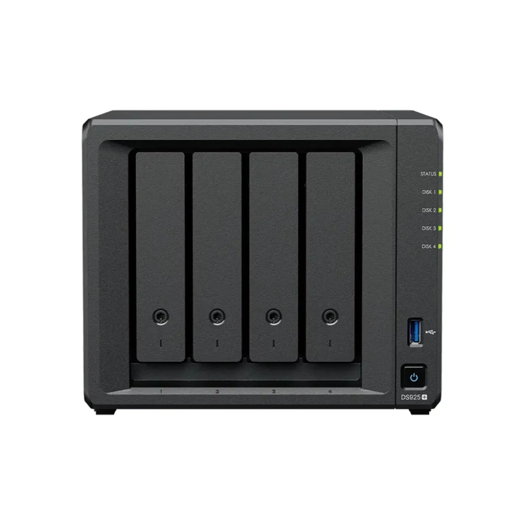 NAS ohišje Synology DS925neo+ 4x3,5'' SATA HDD/SSD 2xM.2 NVMe AMD V1500B 4 core (8-thread) 2.2 GHz 4GB DDR4 non-ECC SODIMM 2xRJ-45 2.5GbE LAN 2xUSB 3.2 Gen1 1xUSB-C expansion port NAS ohišje Synology DS925neo+ 4x3,5'' SATA HDD/SSD 2xM.2 NVMe AMD V1500B 4 core (8-thread) 2.2 GHz 4GB DDR4 non-ECC SODIMM 2xRJ-45 2.5GbE LAN 2xUSB 3.2 Gen1 1xUSB-C expansion port