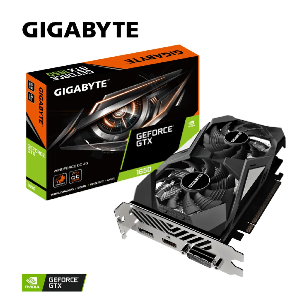 nVidia GTX1650 4GB GDDR6 GigaByte Windforce OC 4G DVI HDMI DisplayPort (GV-N1656WF2OC-4GD) nVidia GTX1650 4GB GDDR6 GigaByte Windforce OC 4G DVI HDMI DisplayPort (GV-N1656WF2OC-4GD)