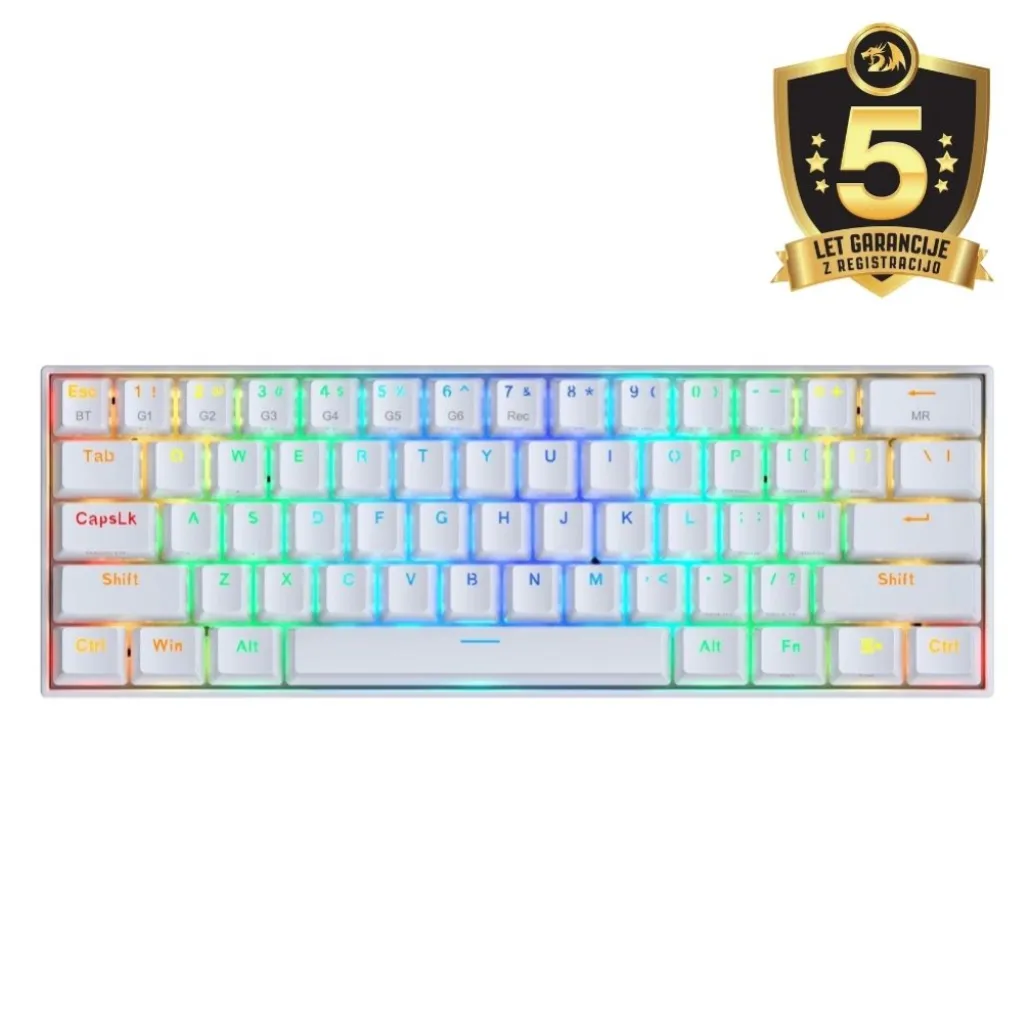 Gaming Tipkovnica Žična Redragon K530 US | Slovenski nabor znakov bela RGB (Red switch) (15524) Gaming Tipkovnica Žična Redragon K530 US | Slovenski nabor znakov bela RGB (Red switch) (15524)