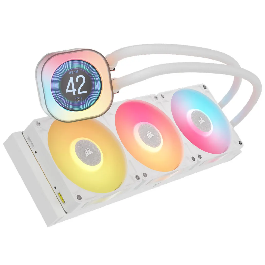 Vodno hlajenje Corsair iCUE LINK Titan 360 RX LCD - 360mm RGB bela (CW-9061026-WW) Vodno hlajenje Corsair iCUE LINK Titan 360 RX LCD - 360mm RGB bela (CW-9061026-WW)
