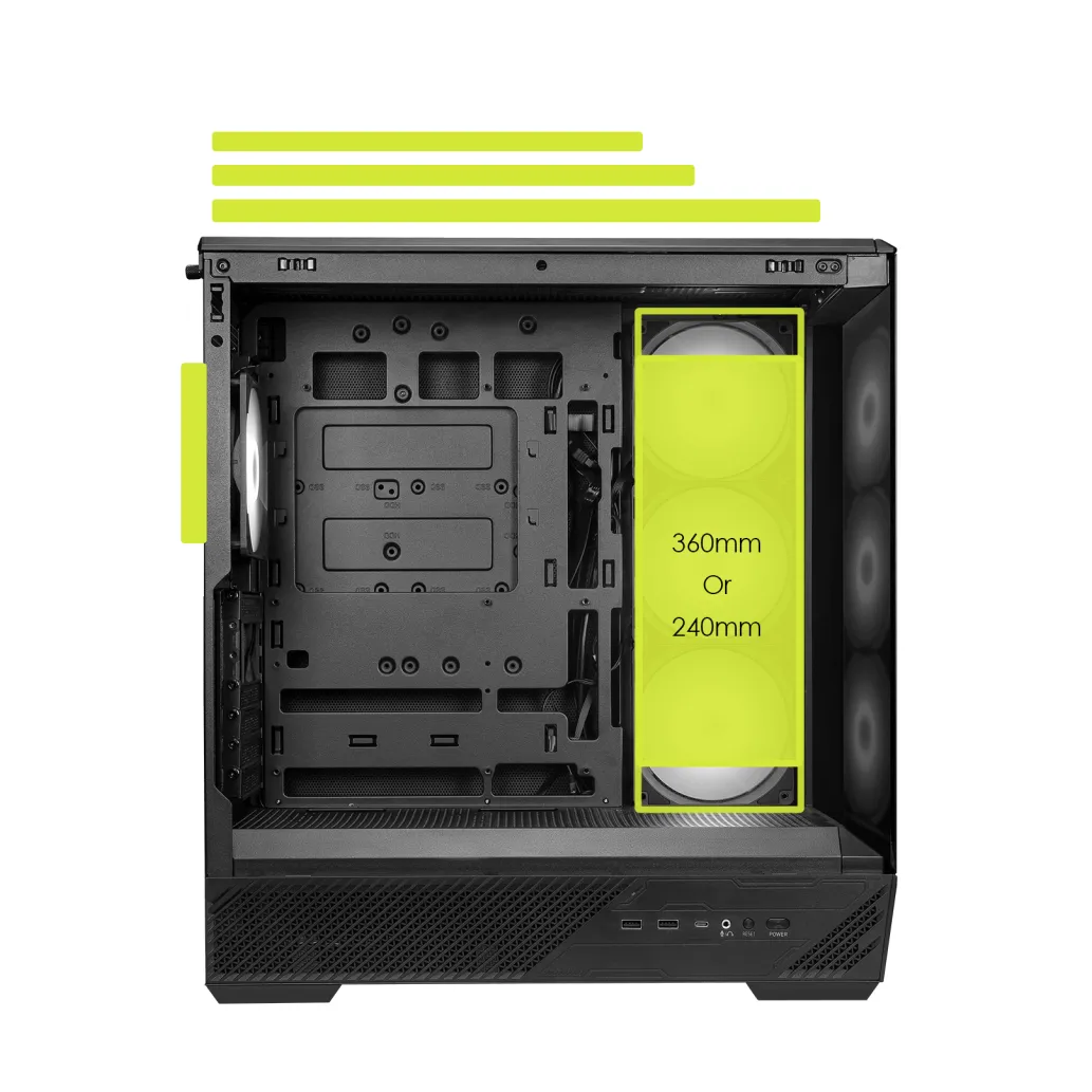 Ohišje MSI MAG Pano 130R PZ microATX - črna RGB Ohišje MSI MAG Pano 130R PZ microATX - črna RGB