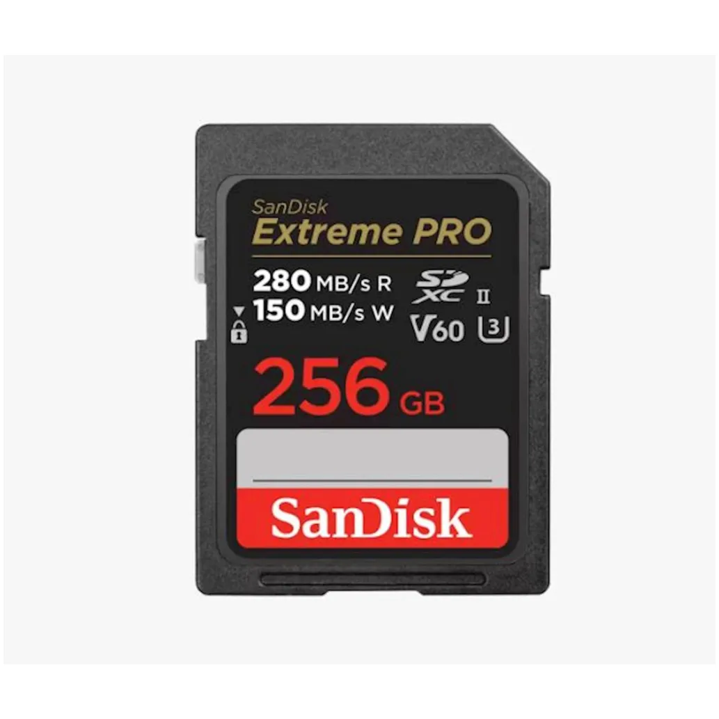Spominska kartica SDXC 256GB Sandisk Extreme Pro 280MB/s/150MB/s U3 V60 UHS-II (SDSDXEP-256G-GN4IN) Spominska kartica SDXC 256GB Sandisk Extreme Pro 280MB/s/150MB/s U3 V60 UHS-II (SDSDXEP-256G-GN4IN)