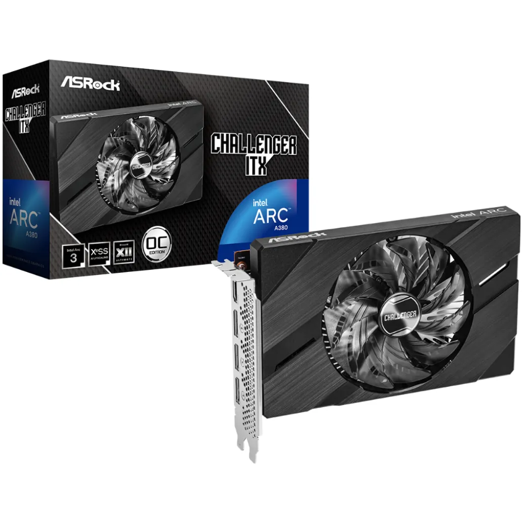 Grafična kartica Intel Arc A380 Asrock ITX - 6GB GDDR6 | 1xHDMI 2.0b 3xDisplayport 2.0 (A380 CLI 6GO) Grafična kartica Intel Arc A380 Asrock ITX - 6GB GDDR6 | 1xHDMI 2.0b 3xDisplayport 2.0 (A380 CLI 6GO)