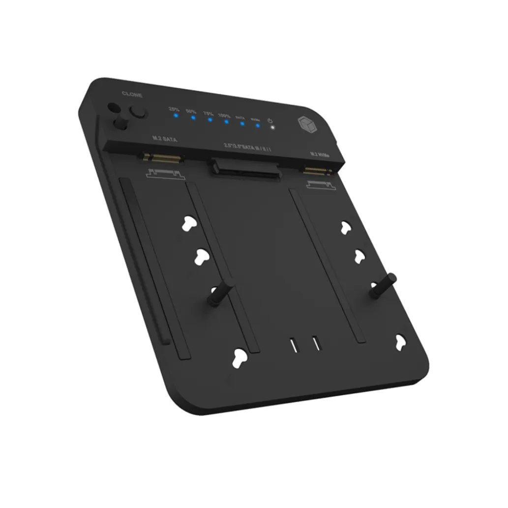Čitalec diskov USB-C =>2x M.2 NVMe & SATA 2,5”/3,5” SSD/HDD Icybox Čitalec diskov USB-C =>2x M.2 NVMe & SATA 2,5”/3,5” SSD/HDD Icybox