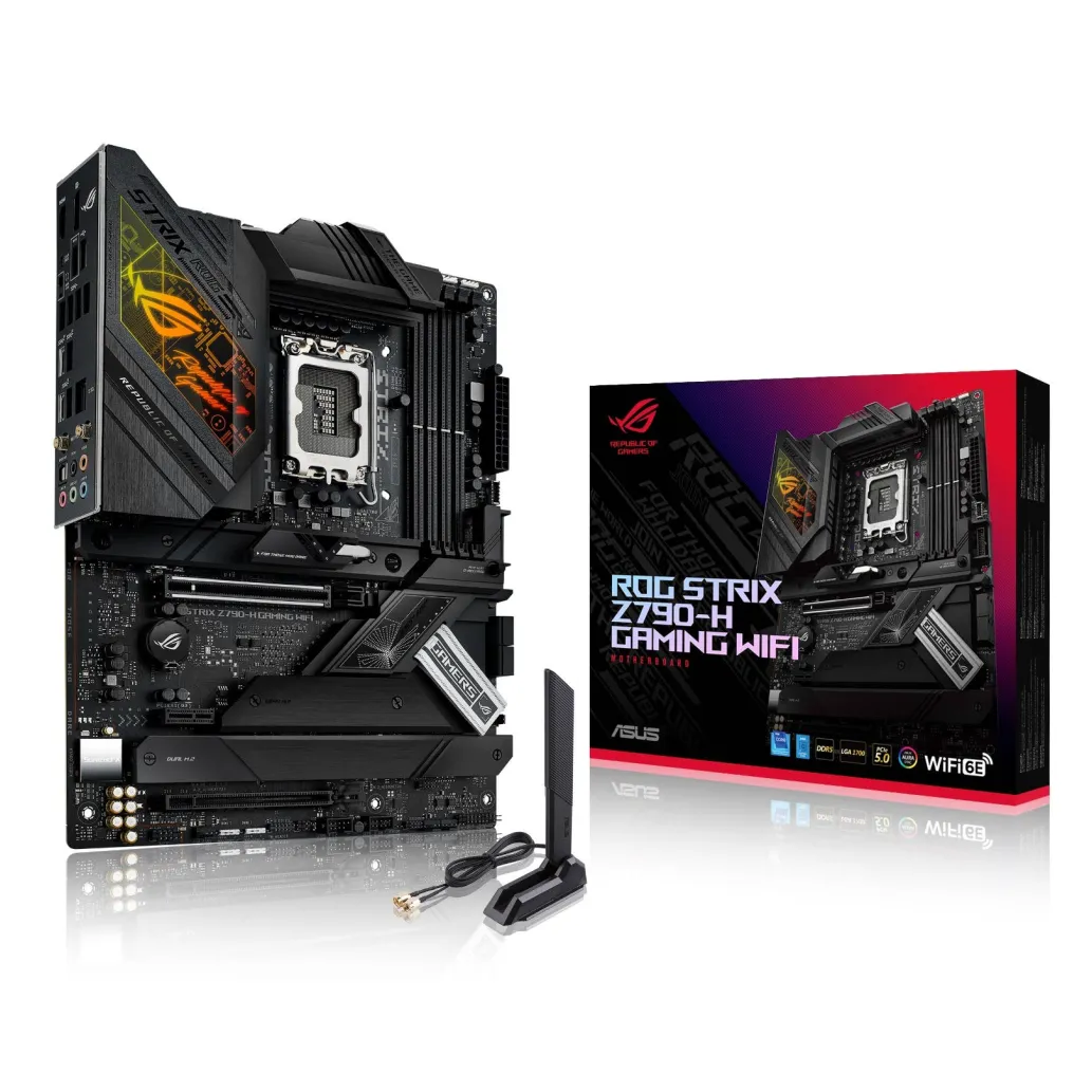 Osnovna plošča 1700 Asus ROG STRIX Z790-H GAMING WIFI ATX VGA 1xHDMI 2.0 1xDisplayPort 1.4 Osnovna plošča 1700 Asus ROG STRIX Z790-H GAMING WIFI ATX VGA 1xHDMI 2.0 1xDisplayPort 1.4