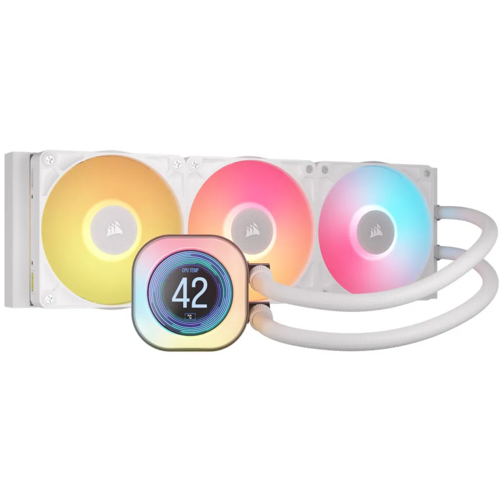 Vodno hlajenje Corsair iCUE LINK Titan 360 RX LCD - 360mm RGB bela (CW-9061026-WW) Vodno hlajenje Corsair iCUE LINK Titan 360 RX LCD - 360mm RGB bela (CW-9061026-WW)