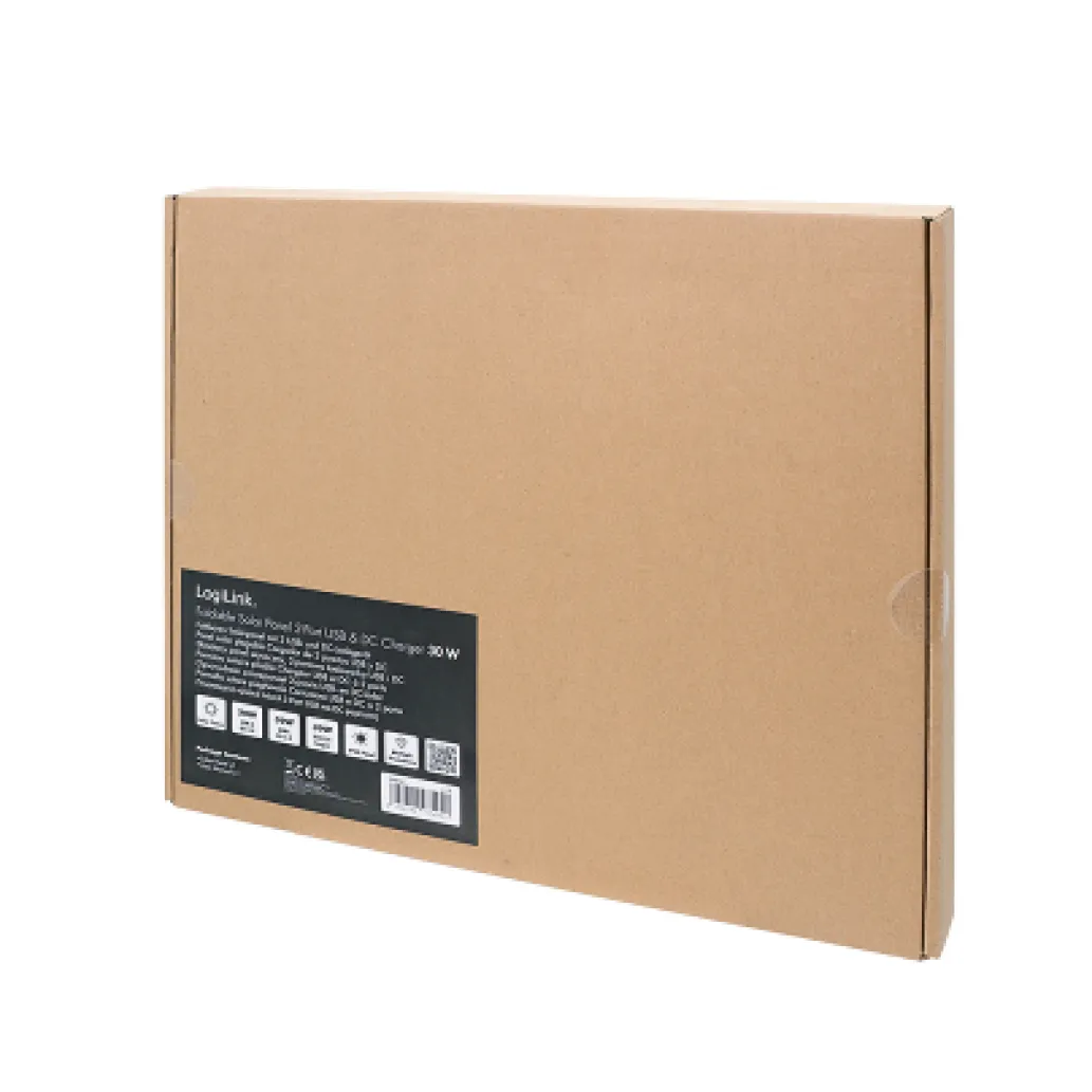 Zložljiv solarni panel USB-C(ž) USB-A(ž) DC5521(ž) 30W zaščita IP65 Logilink (PA0341) Zložljiv solarni panel USB-C(ž) USB-A(ž) DC5521(ž) 30W zaščita IP65 Logilink (PA0341)