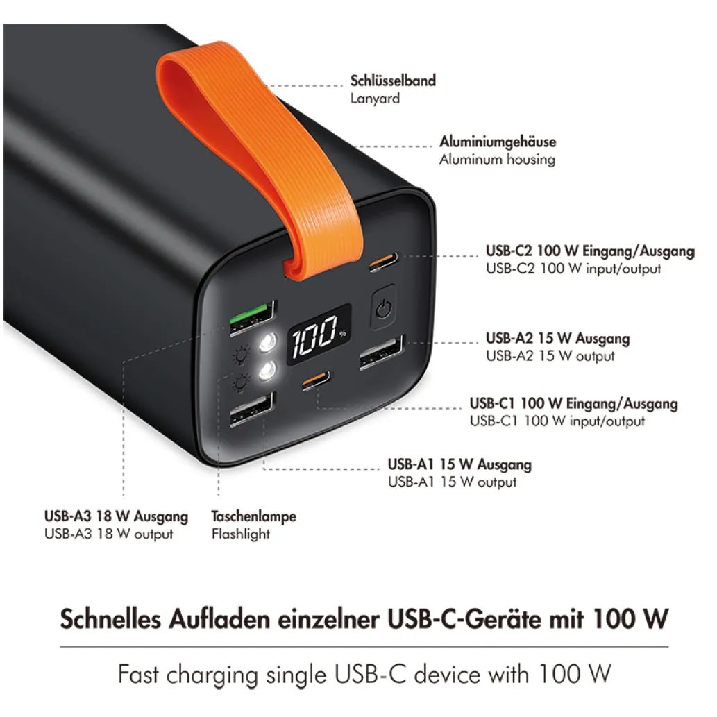 Prenosna baterija Logilink 50000mAh 100W PD 3xUSB-A 2xUSB-C LED zaslon črna (PA0351) Prenosna baterija Logilink 50000mAh 100W PD 3xUSB-A 2xUSB-C LED zaslon črna (PA0351)