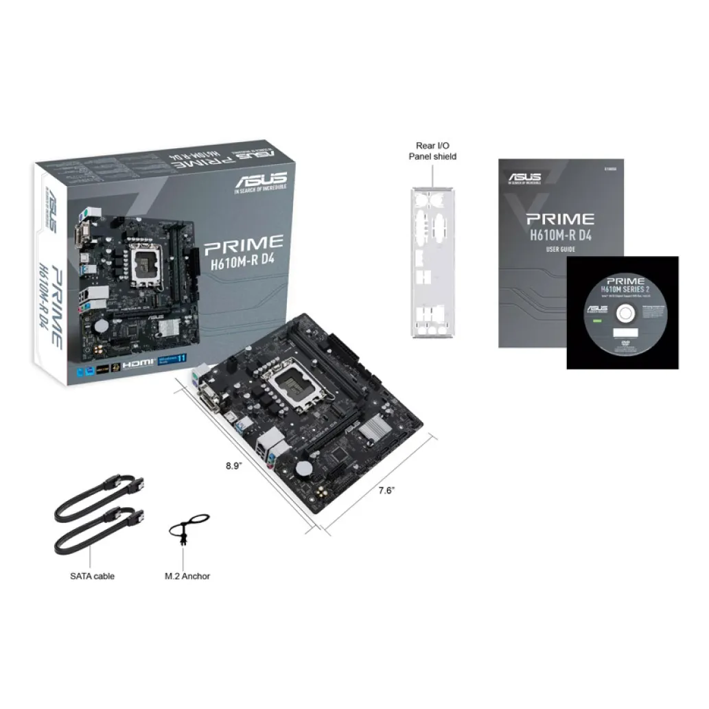 ASUS Prime H610M-R D4 LGA1700 DDR4 mATX osnovna plošča ASUS Prime H610M-R D4 LGA1700 DDR4 mATX osnovna plošča