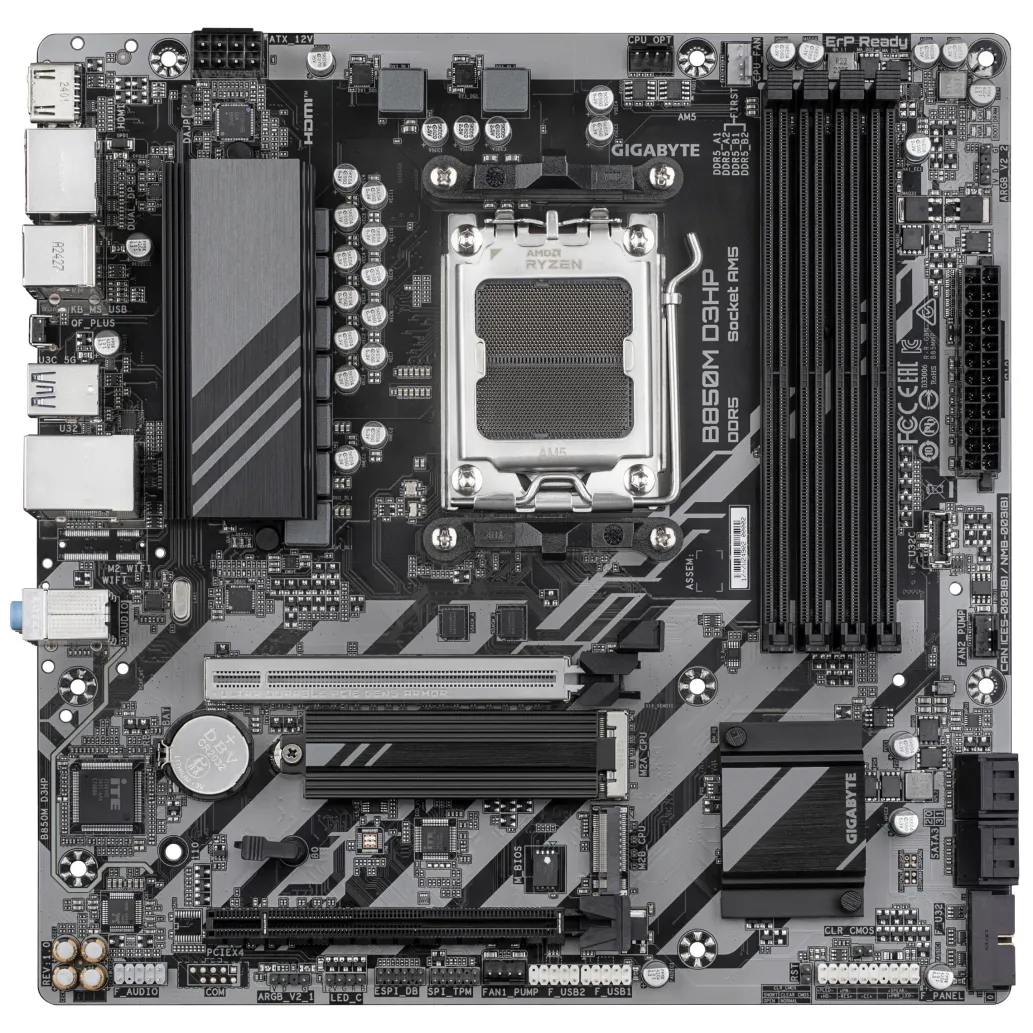 Osnovna plošča AM5 GigaByte B850M D3HP microATX 1xHDMI 2xDisplayPort Osnovna plošča AM5 GigaByte B850M D3HP microATX 1xHDMI 2xDisplayPort