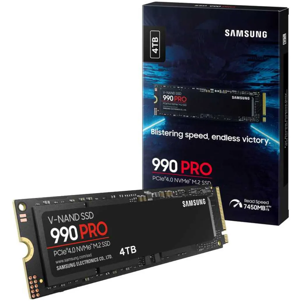 Disk SSD M.2 NVMe PCIe 4.0 4TB Samsung 990 PRO 2280 7450/6900MB/s (MZ-V9P4T0BW) Disk SSD M.2 NVMe PCIe 4.0 4TB Samsung 990 PRO 2280 7450/6900MB/s (MZ-V9P4T0BW)