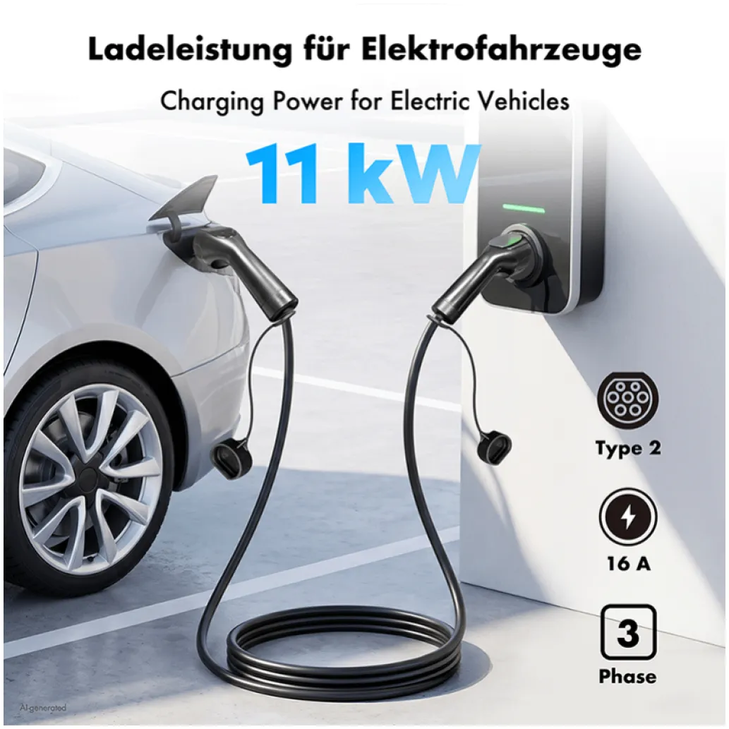 Polnilni kabel za električna vozila 5,0m trifazno tip 2 16A 11kW črn LogiLink (EVC0124A) Polnilni kabel za električna vozila 5,0m trifazno tip 2 16A 11kW črn LogiLink (EVC0124A)