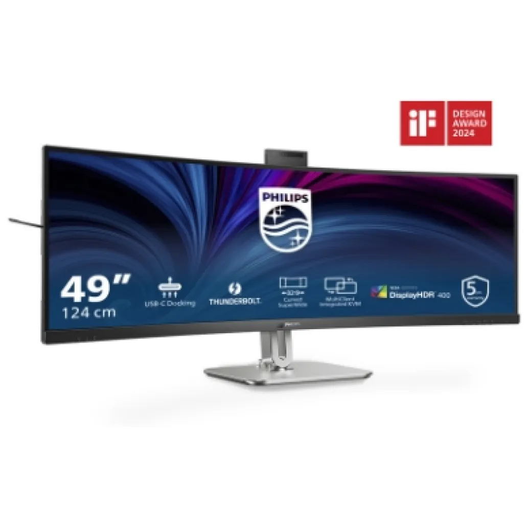 Monitor Philips 124 cm (48,8") 49B2U6903CH 5120x1440 Curved 100Hz IPS 4ms 2xHDMI DisplayPort Thunderbolt4 USB-C 100W Thunderbolt4-Out 4xUSB3.2 USB-C-Out HAS Zvočniki 2x5W 3H sRGB119% HDR400 Monitor Philips 124 cm (48,8") 49B2U6903CH 5120x1440 Curved 100Hz IPS 4ms 2xHDMI DisplayPort Thunderbolt4 USB-C 100W Thunderbolt4-Out 4xUSB3.2 USB-C-Out HAS Zvočniki 2x5W 3H sRGB119% HDR400