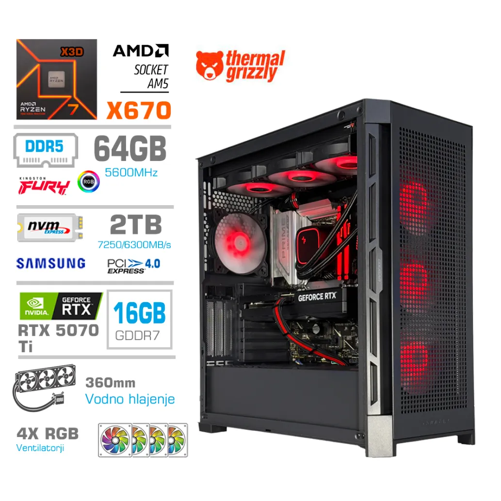 Računalnik MEGA TWR S11 R7-9800X3D/RTX5070Ti/64GB-DDR5/2TB-4.0/1050W/Brez OS/črna RGB Računalnik MEGA TWR S11 R7-9800X3D/RTX5070Ti/64GB-DDR5/2TB-4.0/1050W/Brez OS/črna RGB