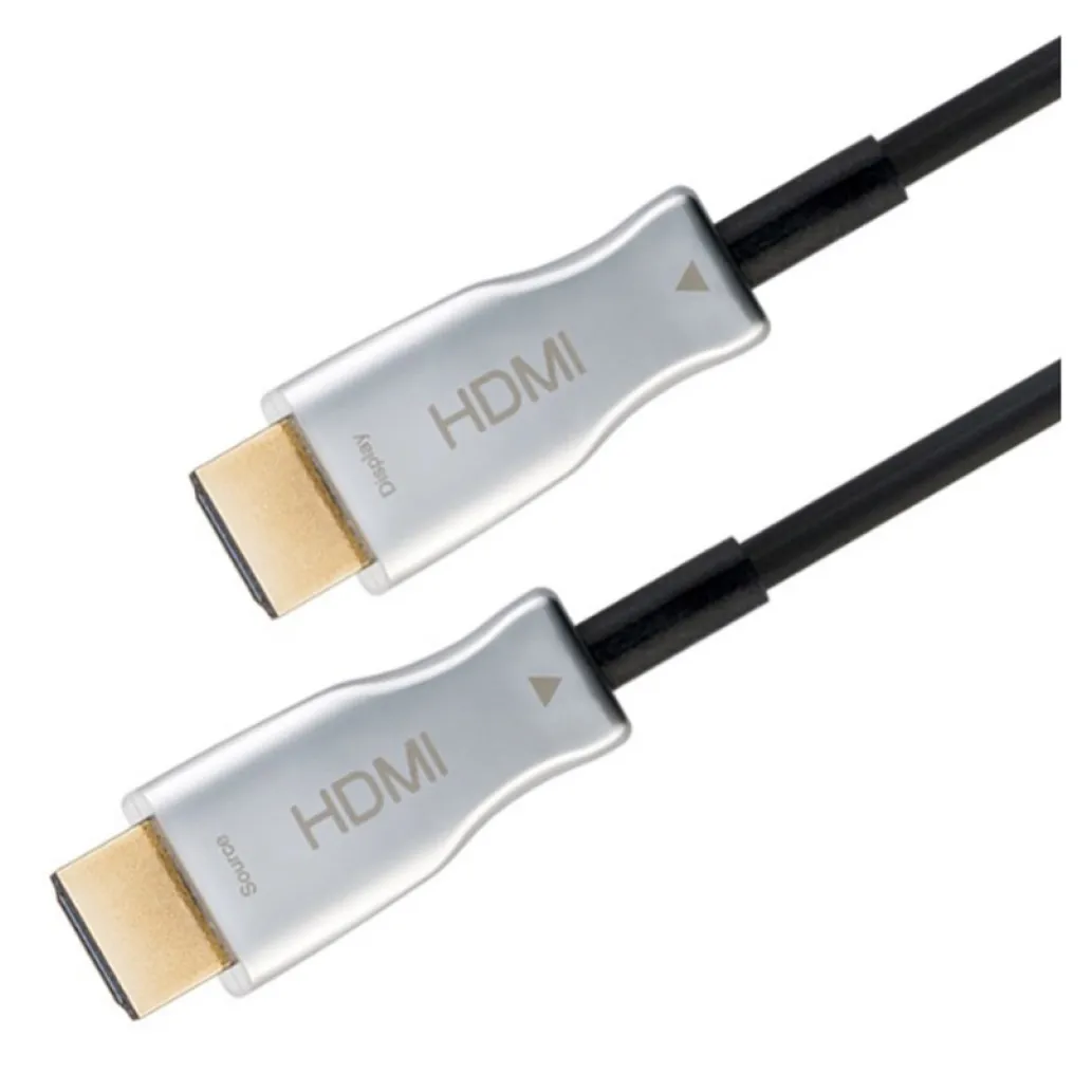 Kabel HDMI(m)=>HDMI(m) v2.1 20,00m UHD 8K/60Hz 48Gb AOC optični hibridni pozlačeni kontakti z ethernet črn Goobay (49884) Kabel HDMI(m)=>HDMI(m) v2.1 20,00m UHD 8K/60Hz 48Gb AOC optični hibridni pozlačeni kontakti z ethernet črn Goobay (49884)