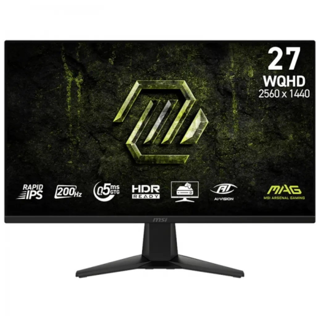 Monitor MSI 68,6 cm (27,0") 275QF E20 2560x1440 Gaming 200Hz Rapid-IPS 0,5ms 2xHDMI DisplayPort DCI-P3-90% FreeSync Premium G-Sync Compatible HDR MAG Monitor MSI 68,6 cm (27,0") 275QF E20 2560x1440 Gaming 200Hz Rapid-IPS 0,5ms 2xHDMI DisplayPort DCI-P3-90% FreeSync Premium G-Sync Compatible HDR MAG