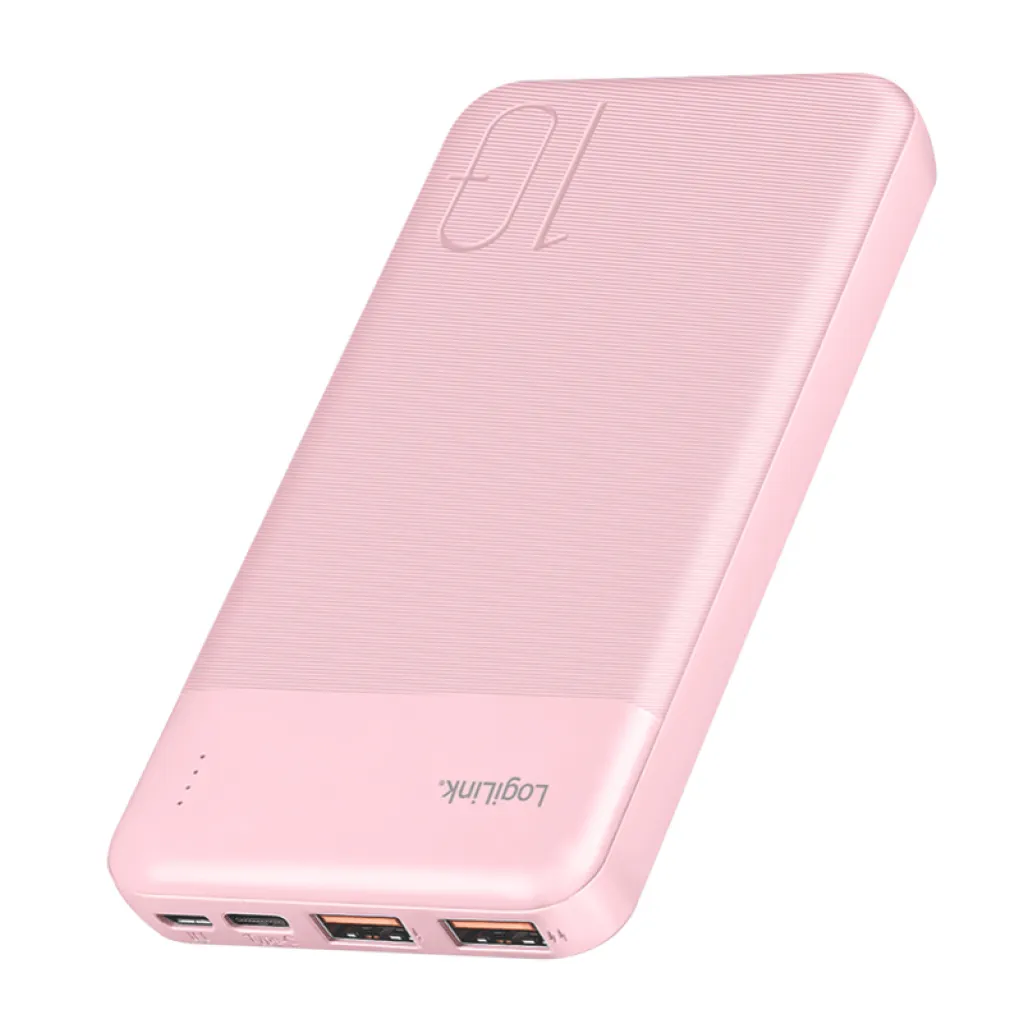 Prenosna baterija Logilink 10.000mAh 22,5W PD 1x USB-C 2x USB-A roza (PA0419P) Prenosna baterija Logilink 10.000mAh 22,5W PD 1x USB-C 2x USB-A roza (PA0419P)