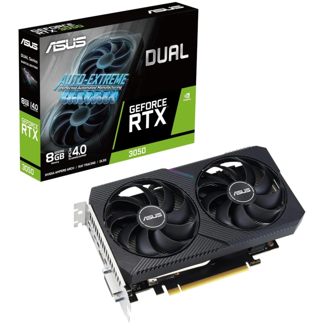 Grafična kartica nVidia RTX3050 Asus Dual V2 - 8GB GDDR6 (90YV0GH7-M0NA00) Grafična kartica nVidia RTX3050 Asus Dual V2 - 8GB GDDR6 (90YV0GH7-M0NA00)