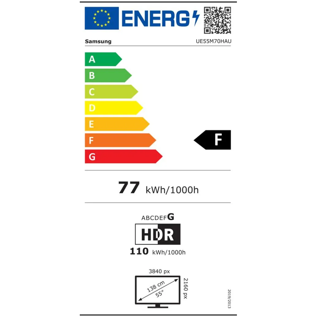 TV sprejemnik Samsung 55,0" 139,7 cm UE55M70HAUXXH 3840x2160 miniLED SMART Tizen 3xHDMI USB BT WiFi RJ45 HDR10+ TV sprejemnik Samsung 55,0" 139,7 cm UE55M70HAUXXH 3840x2160 miniLED SMART Tizen 3xHDMI USB BT WiFi RJ45 HDR10+