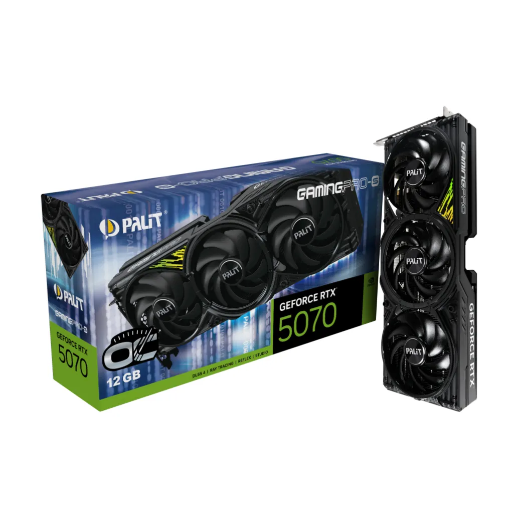 Grafična kartica nVidia RTX5070 Palit GamingPro-S OC - 12GB GDDR7 (NE75070T19K9-GB2050U) Grafična kartica nVidia RTX5070 Palit GamingPro-S OC - 12GB GDDR7 (NE75070T19K9-GB2050U)