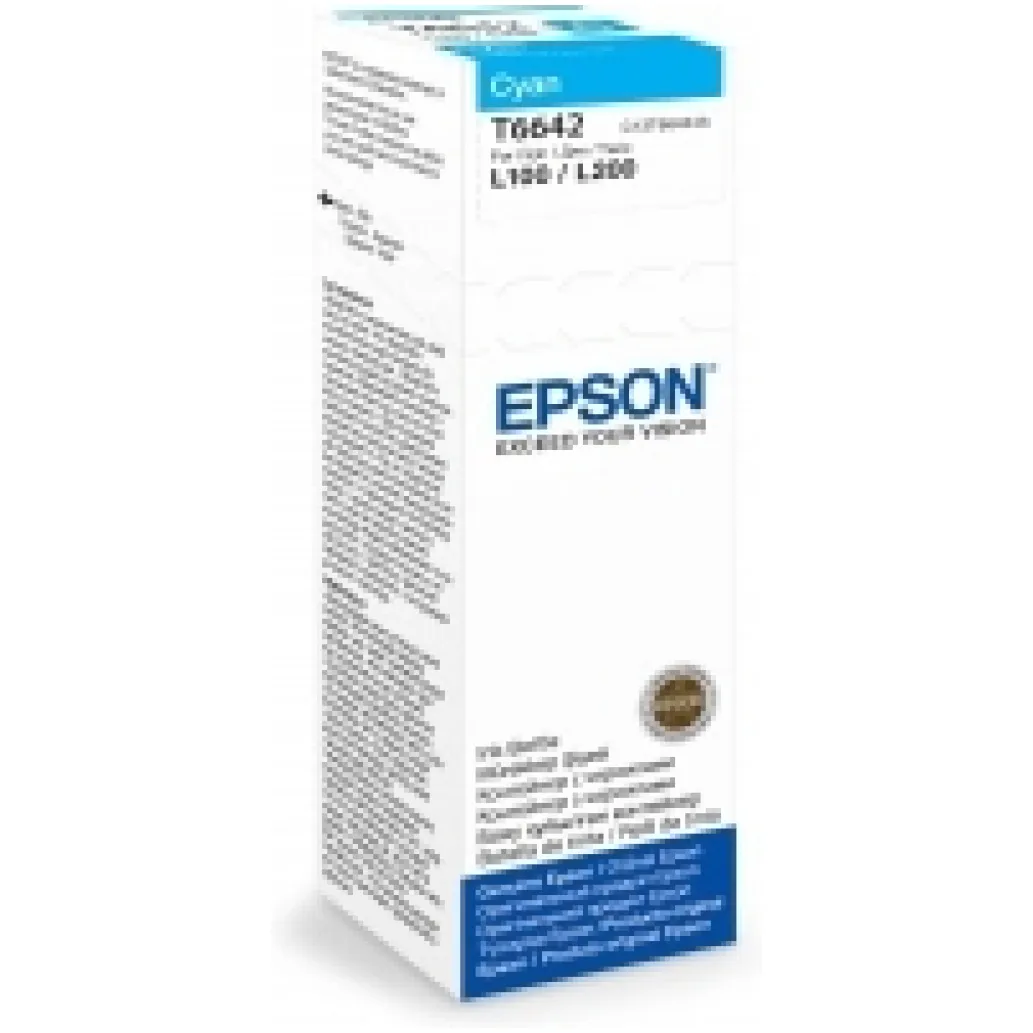 ČRNILO EPSON T 664 24 CYAN STEKLENICKA, 70 ML L100,L200,L210,L300... (C13T66424A) ČRNILO EPSON T 664 24 CYAN STEKLENICKA, 70 ML L100,L200,L210,L300... (C13T66424A)