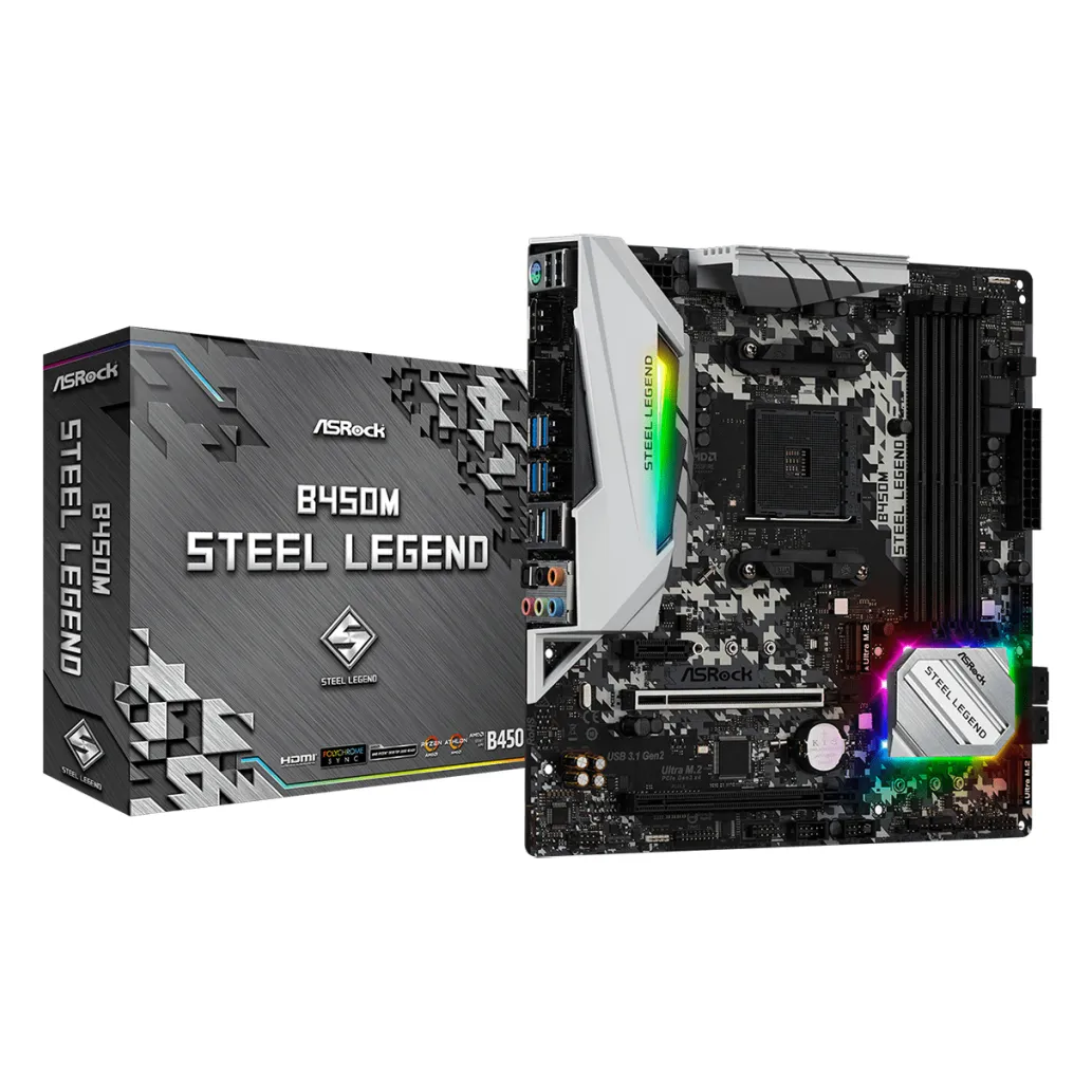 MB AM4 Asrock B450M STEEL LEGEND microATX MB AM4 Asrock B450M STEEL LEGEND microATX